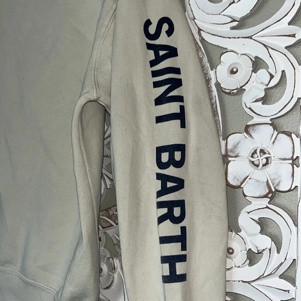 Brandy Melville John Galt Saint Barth Sweatshirt Cream Women’s One Size sz S - Picture 4 of 7